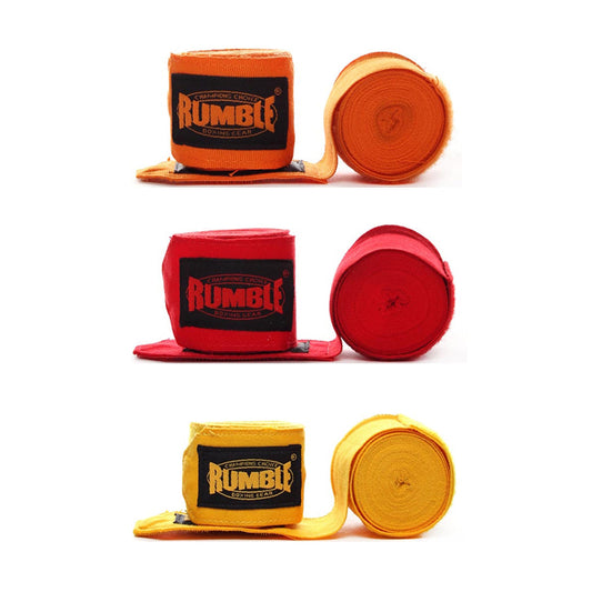 Rumble Boxing Hand Wraps 3 Pairs - 4 Meters - Orange/Red/Yellow