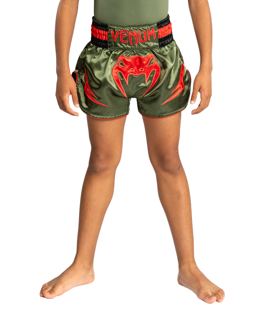 Venum Kickboxing Shorts Inferno Army Green/Orange