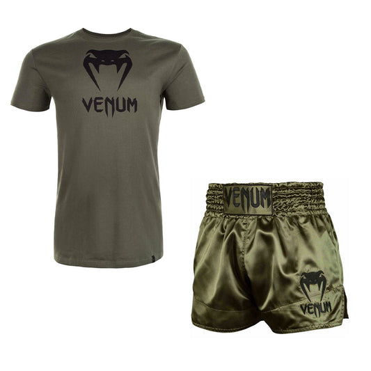 Venum Clothing Set T-shirt Classic Khaki/Black and Short Classic Khaki/Black