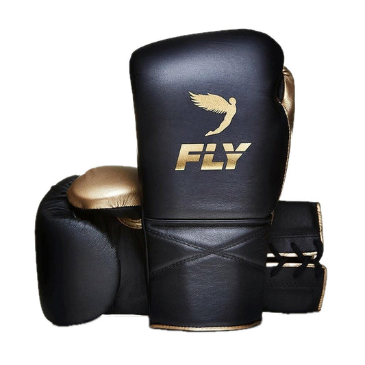 Fly Boxing Glove Superlace Black/Gold