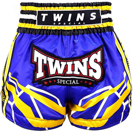 Twins Kickboxing Shorts TTBL Racing Blue/Yellow