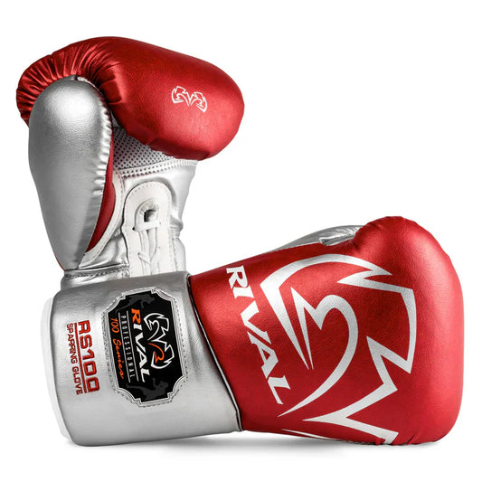 Rival Boxing Gloves RS100 Professional Red/Silver