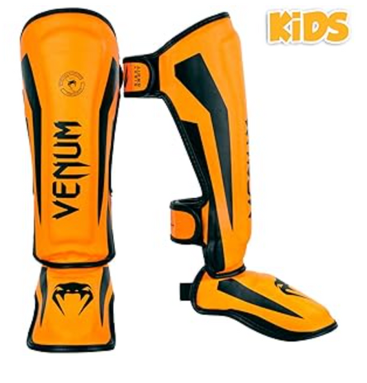 Venum Shin guards Elite Kids Neon Orange