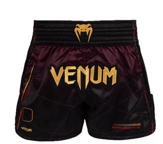 Venum Kickboxing Shorts Tactical XT Black/Burgundy/Gold