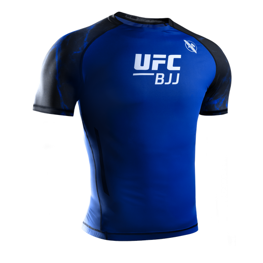 Hayabusa Rashguard UFC BJJ Short Sleeve Black/Blue