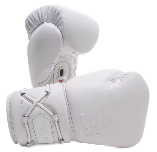 Joya Gear Boxing Gloves Elite Performance Laces Leather White
