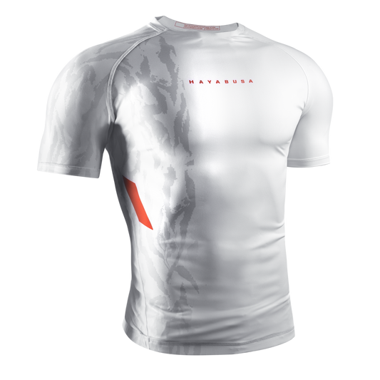 Hayabusa Rashguard Apex Short Sleeve White