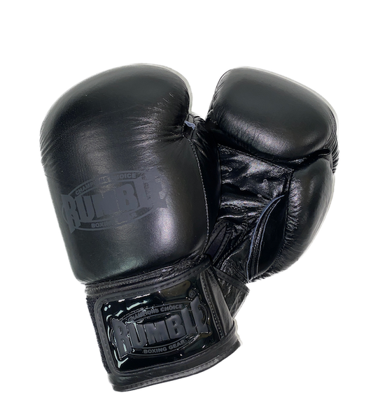 Rumble Boxing Gloves Ready 2.0 Leather Black-Black