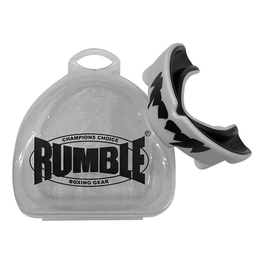 Rumble Mouth guard Special with Gel Fang White-Black