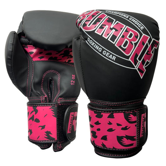 Rumble Boxing Gloves Kids Camo Black/Pink