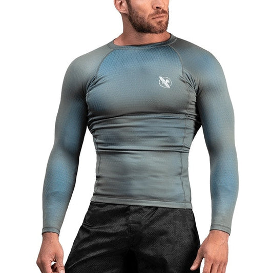Hayabusa Rashguard Long Sleeve Fusion Grey/Aqua