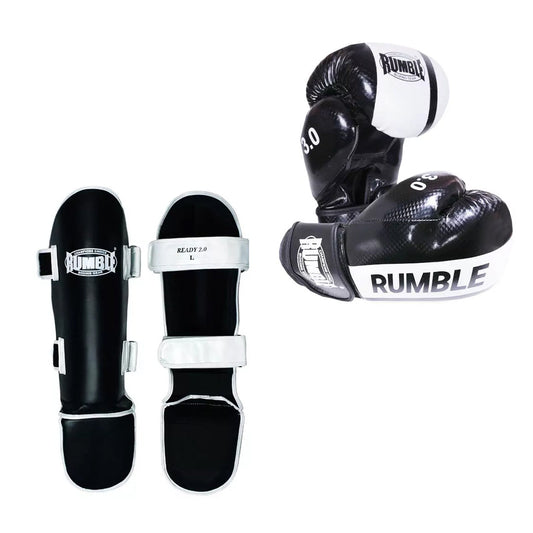 Rumble Kickboxing Set Ready PU Senior Black/White