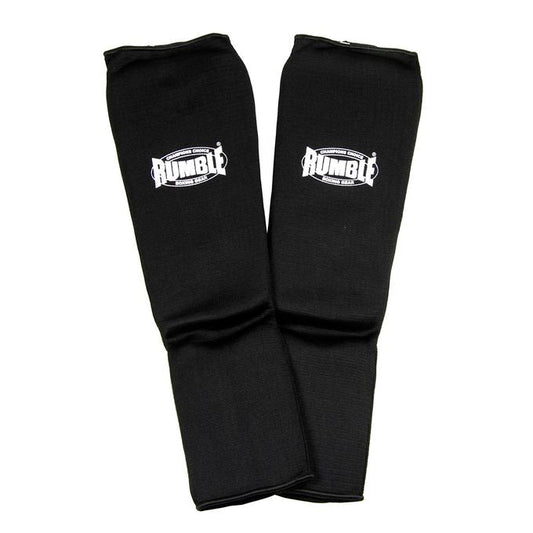 Rumble Shin Guards Sock Black-White