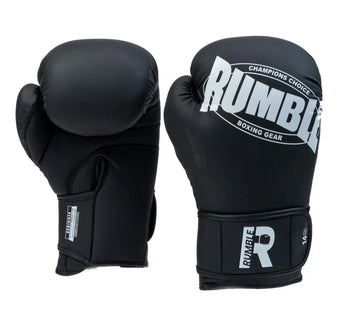 Rumble Boxing Gloves PU Beginner Black/White