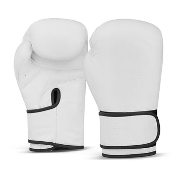 Rumble Boxing Gloves Leather R-Line White
