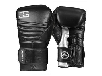 Joya Gear Boxing Gloves Falcon Black/Silver Leather