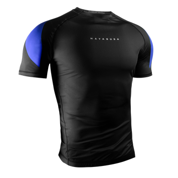Hayabusa Men's Pro Ranked Rashguard Short Sleeve Blue