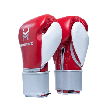 Hit N Move Boxing Gloves Horse Hair Red/Silver