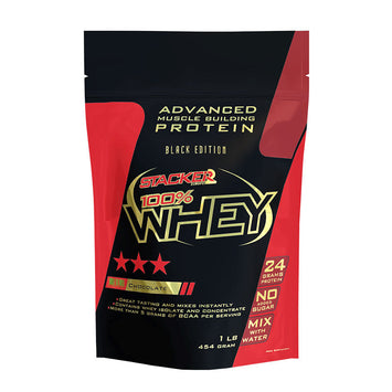 STACKER 100% Whey 454 grams Chocolate
