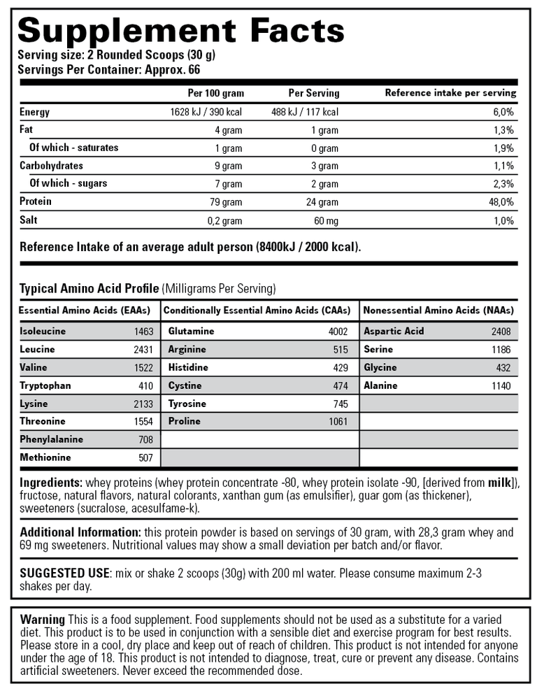 Stacker2 Europe 100% Whey 908 grams Banana
