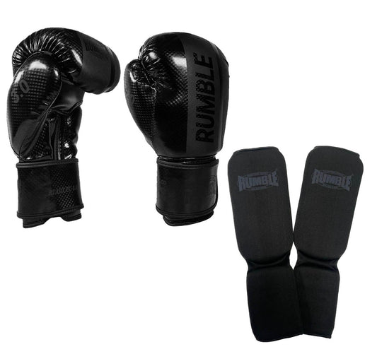 Rumble Kickboxing Set Junior 3.0 + Sleeve Black/Black
