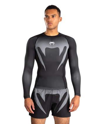 Venum Rashguard No Gi Long Sleeve Black/ Silver Grey
