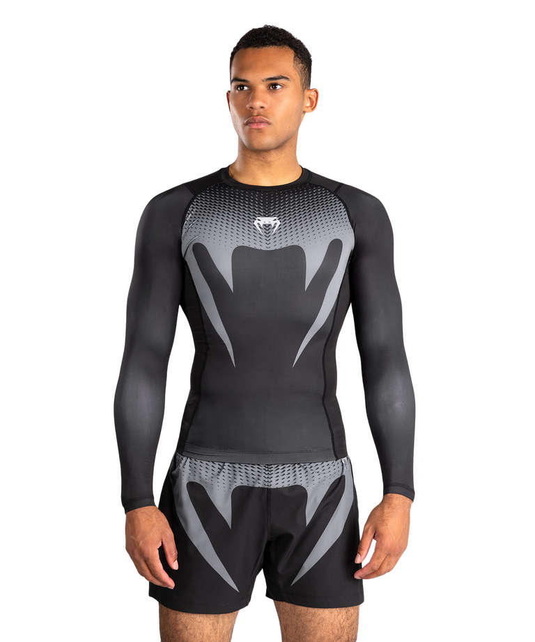 Venum Rashguard No Gi Long Sleeve Black/ Silver Grey