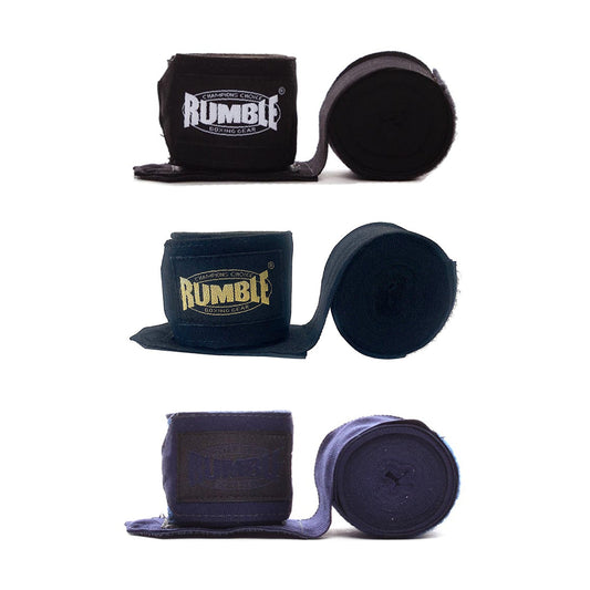 Rumble Boxing Hand Wraps 3 Pairs - 4 Meters - Black/Black-Gold/Navy