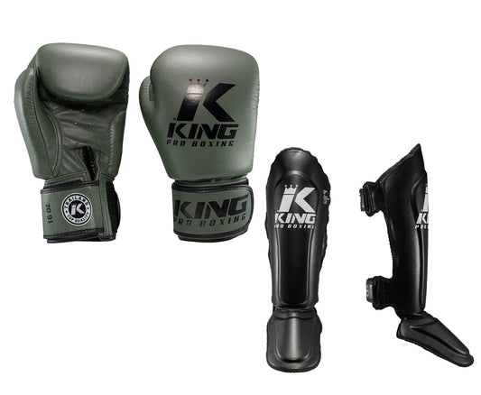 King Pro Boxing Kickboxing Set BGVL 3 Green + SGL 7