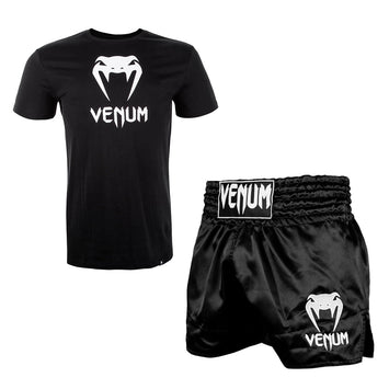 Venum Clothing Set T-shirt Classic Black/White - Short Classic Black/White