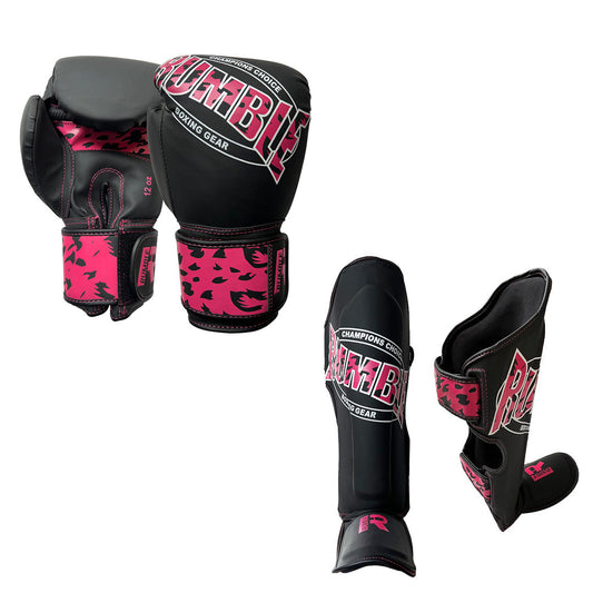 Rumble Kickboxing Set Kids Camo Black/Pink