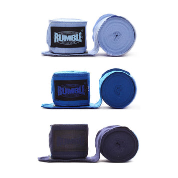 Rumble Hand Wrap Boxing 3 Pairs - 4 Meters - Baby Blue/Blue/Navy