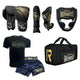 Rumble Kickboxing Set Camo Black/Gold + Head Guard + Sports Bag + Clothing Set