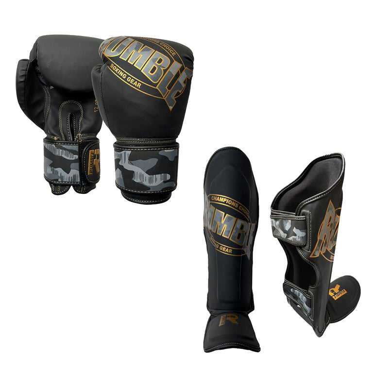 Rumble Kickboxing Set Kids Camo Black/Gold