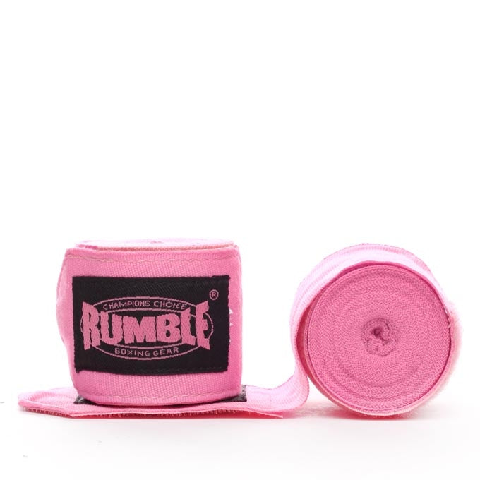 Rumble Hand Wraps Boxing 3 Pairs - 4 Meters - Pink/White/Purple
