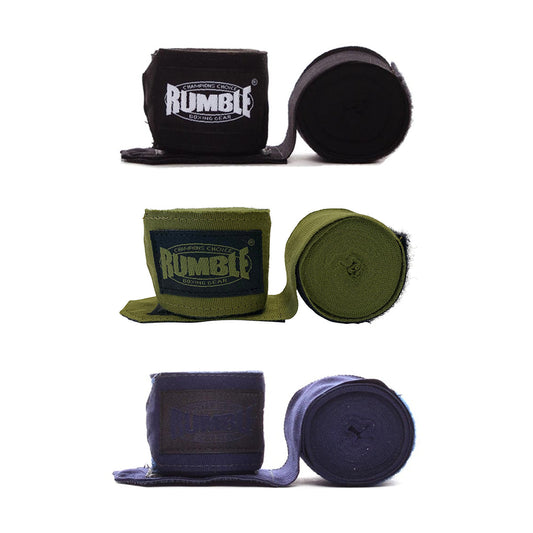 Rumble Hand Wrap Boxing 3 Pairs - 4.6 Meters - Black/Army/Navy