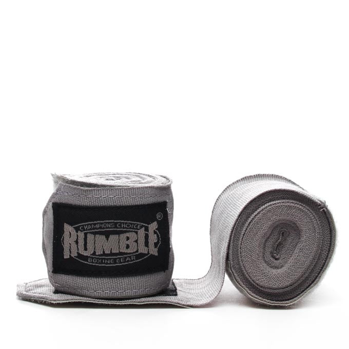 Rumble Hand Wraps Boxing 3 Pairs - 4 Meters - Black/Grey/White
