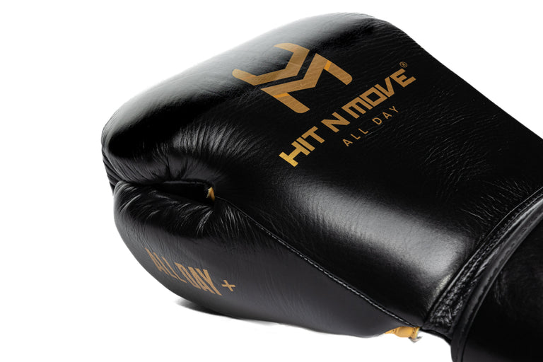 Hit N Move Bag and Conditioning Boxing Gloves 1.5lbs Conditioning Black/Gold
