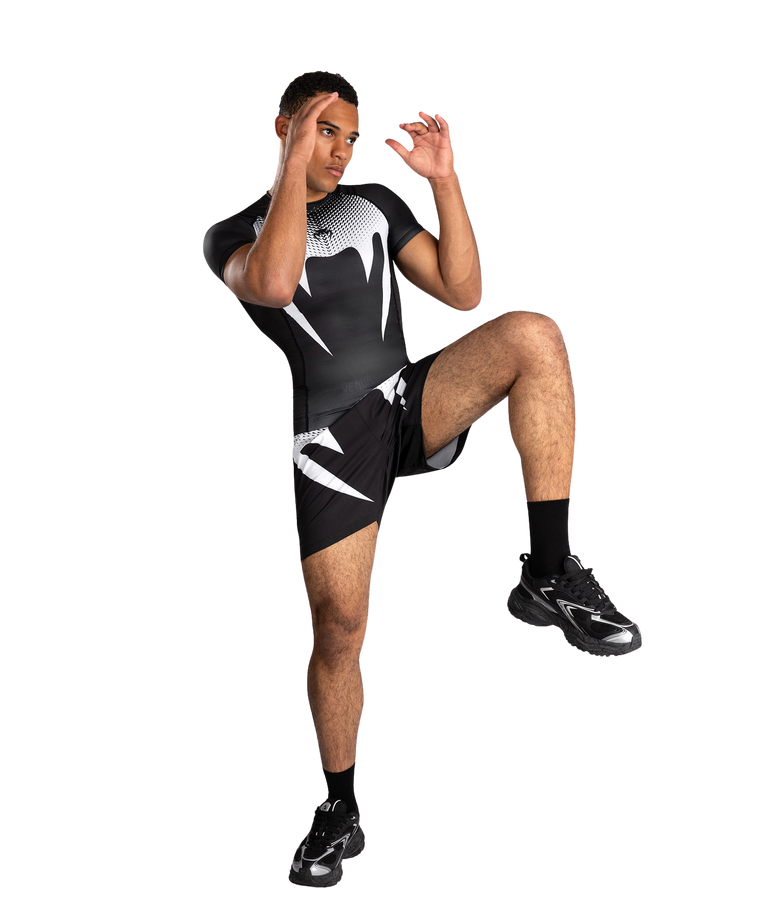 Venum Rashguard No Gi Short Sleeve Black/White