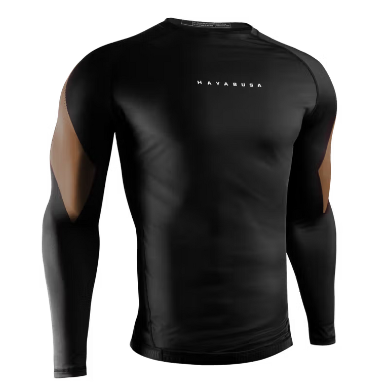 Hayabusa Men's Pro Ranked Rashguard Long Sleeve Brown