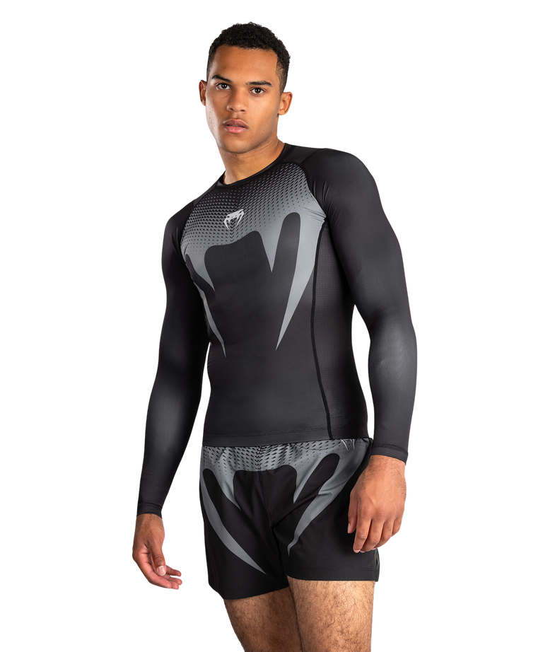 Venum Rashguard No Gi Long Sleeve Black/ Silver Grey