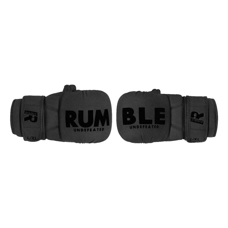 Rumble MMA Gloves Leather Undefeated Black/Black
