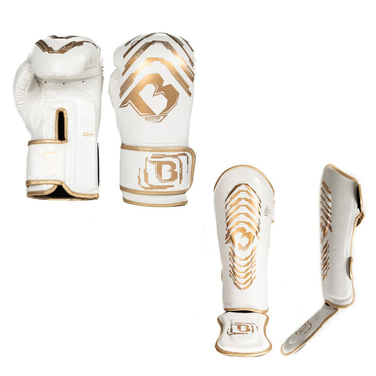 Booster kickboxing set BG Youth Elite V2.2 White/Gold