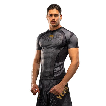 Venum Galactic 3.0 Short Sleeve Rashguard Black/Gold