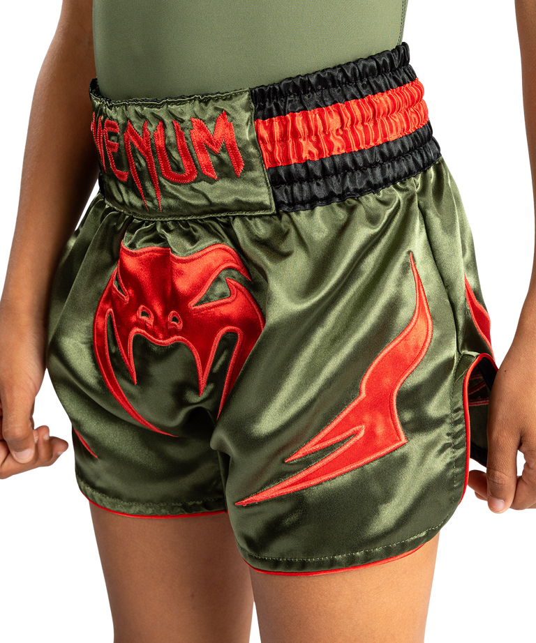 Venum Kickboxing Shorts Inferno Army Green/Orange