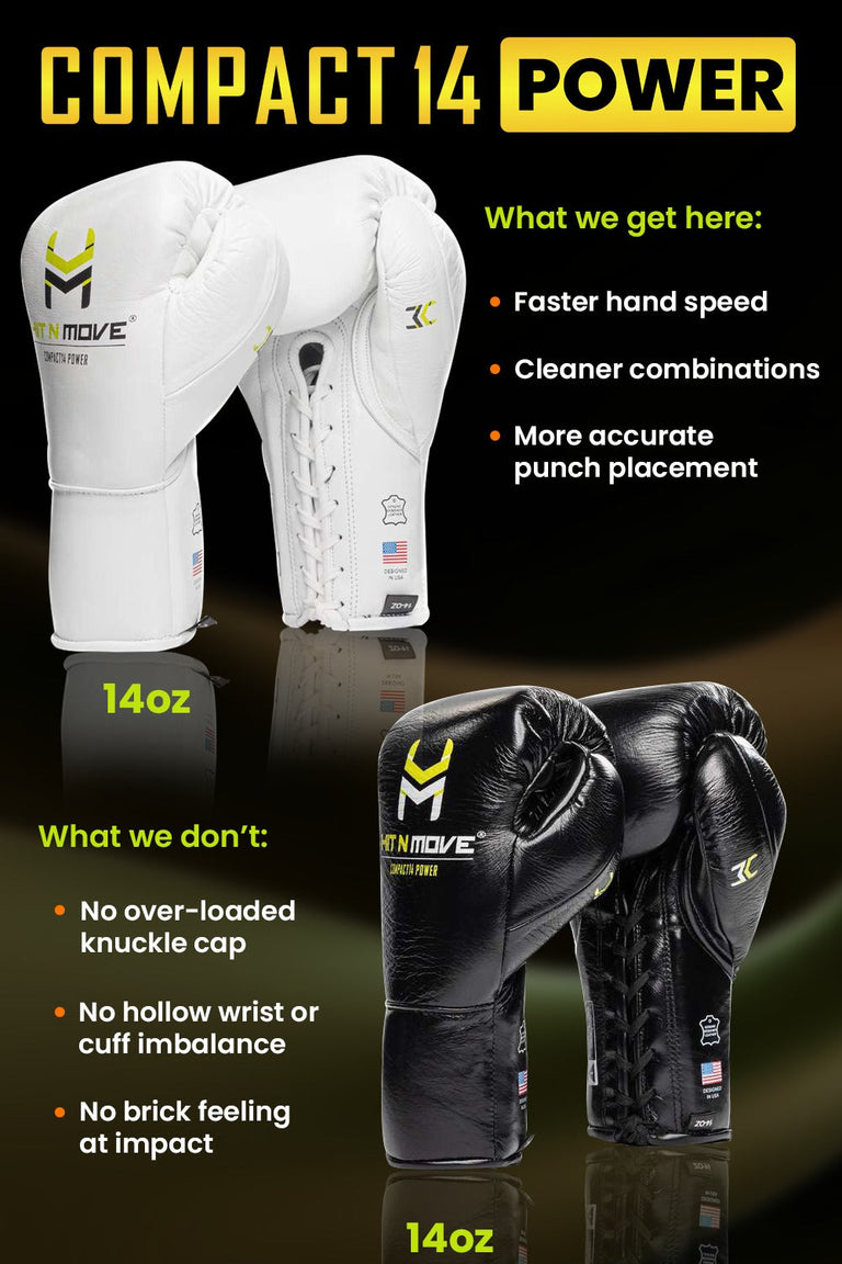 Hit N Move Bag and Conditioning Boxing Gloves Compact 14oz Black