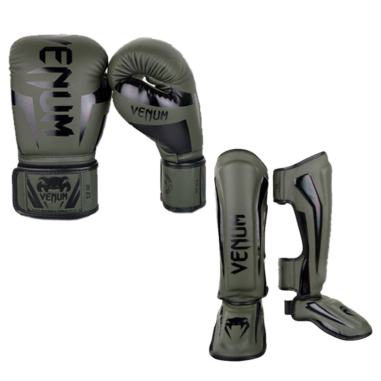 Venum Kickboxing Set Elite Khaki/Black