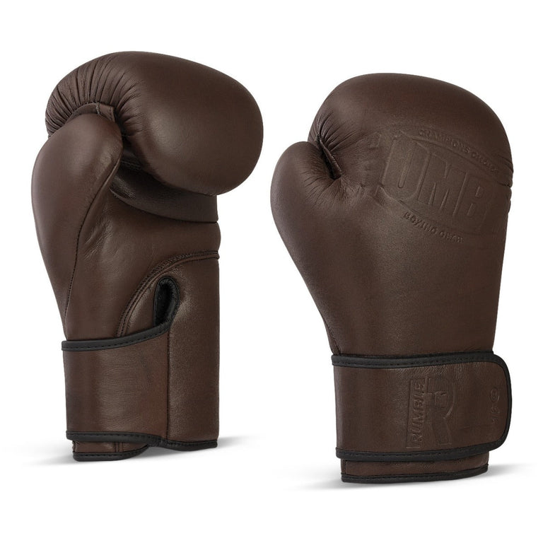 Rumble Boxing Gloves Leather R-Line Brown