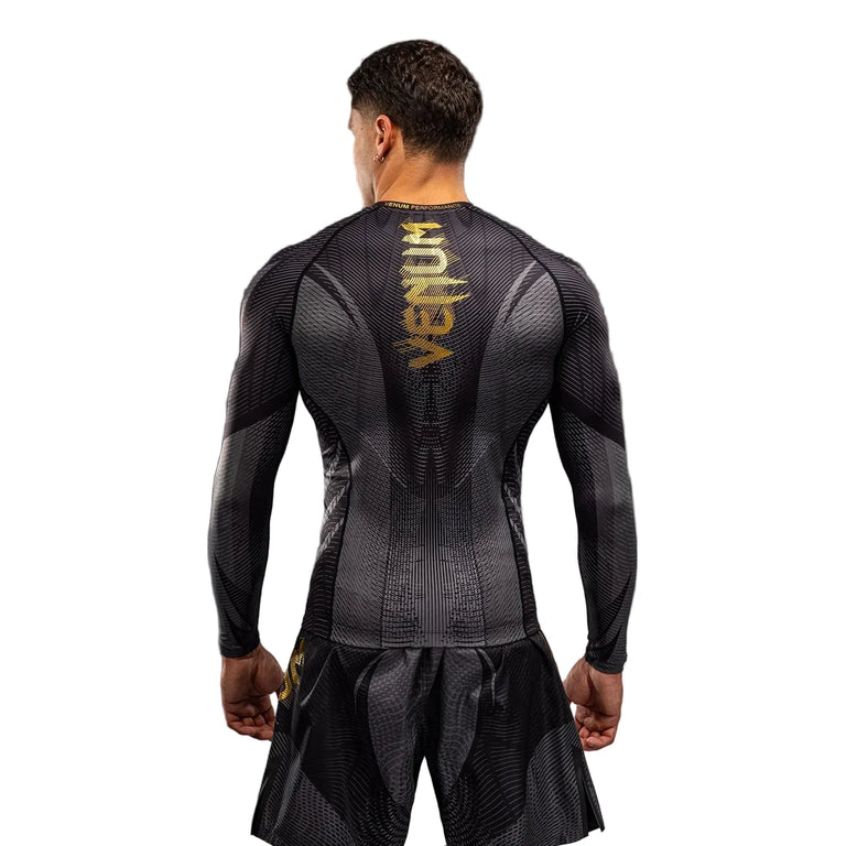 Venum Galactic 3.0 Long Sleeve Rashguard Black/Gold