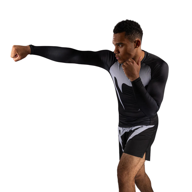 Venum Rashguard No Gi Long Sleeve Black/White